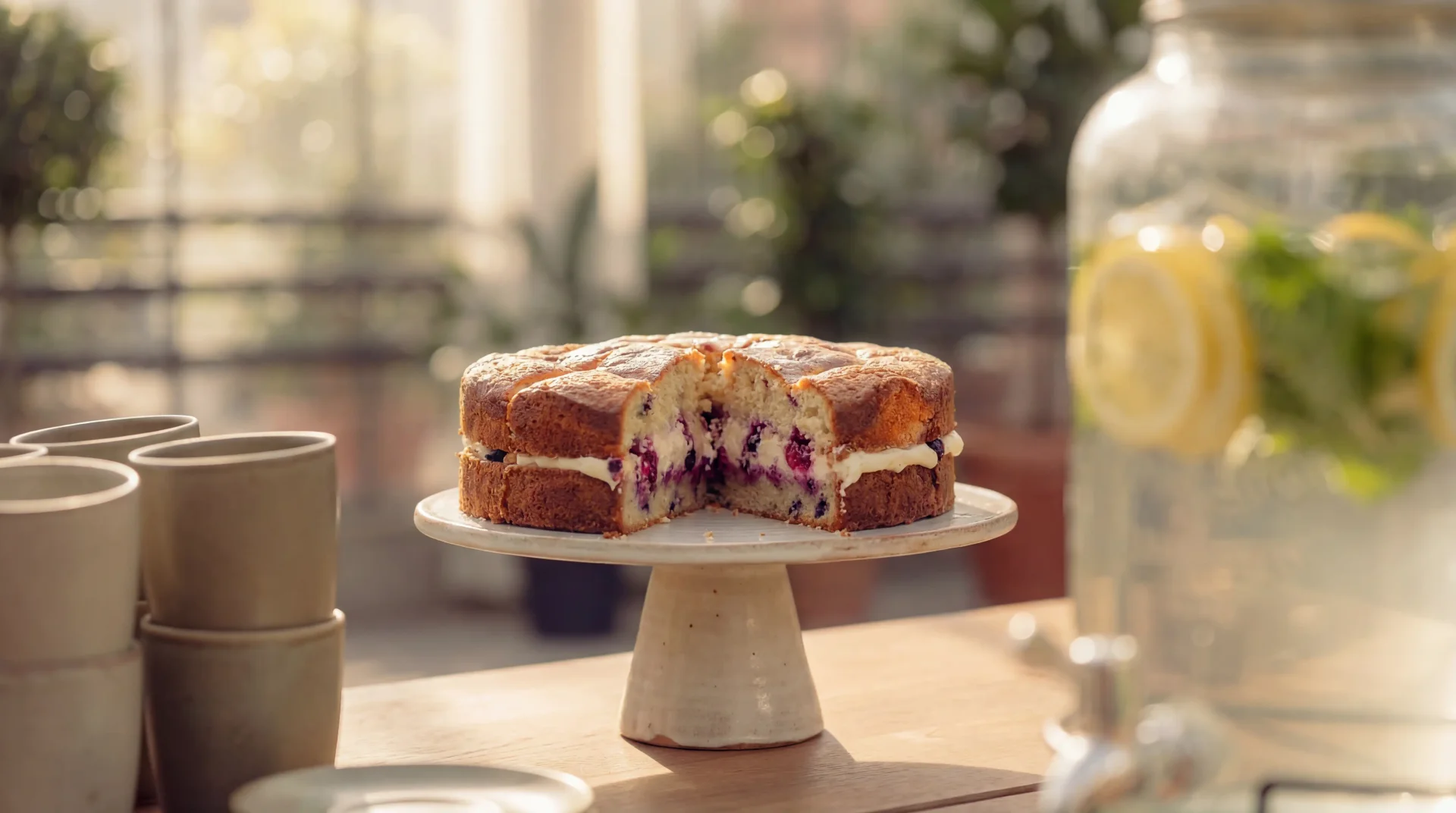 Kuchen auf dem Tisch — ein Stück fehlt